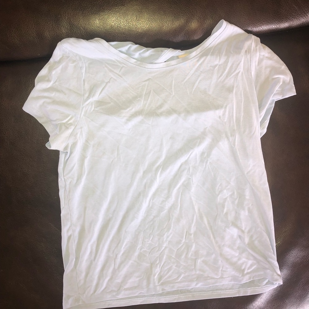 light blue tee